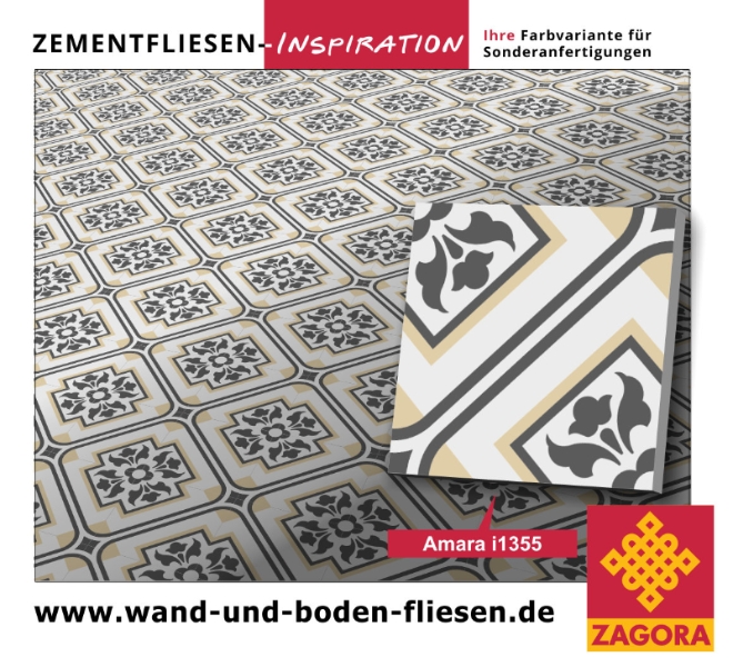 Zementfliesen-Inspiration_Amara i1355_creme-weiß-dunkelgrau_3d