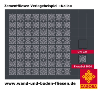 ZF-1034_Zementfliesen_FloraSol_schwarz-grau_Verlegebeispiel_Naila